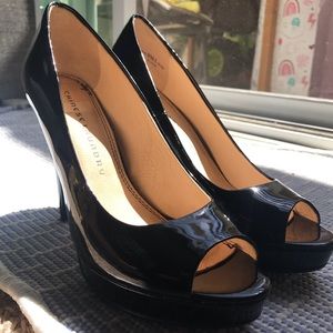 Chinese Laundry Black Peep Toe Heels
